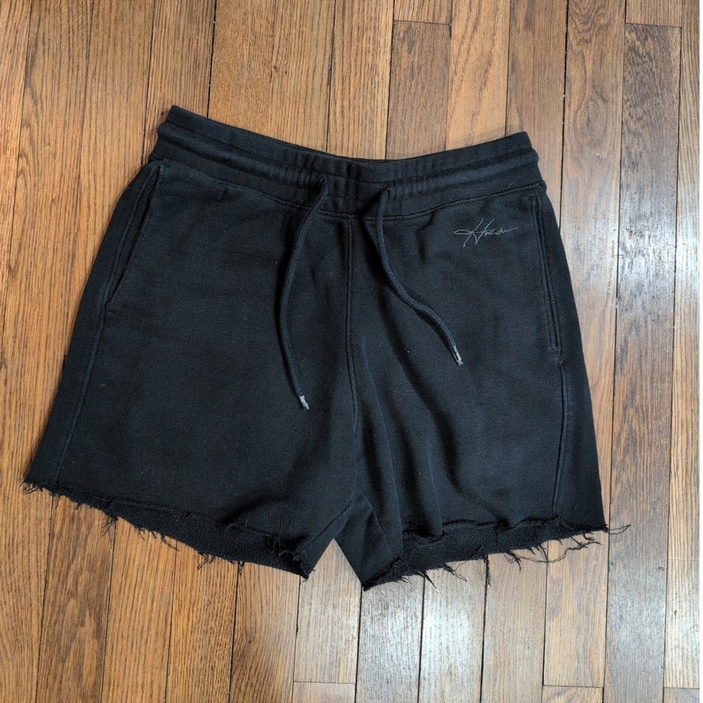 Hollister Must Have Collection Black Cut-off Sweat Shorts Mens Small High Rise